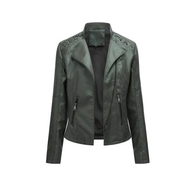 Figurbetonte Damen Kurzjacke im Vintage Biker-Stil, Elizabeth, für einen zeitlosen Look.