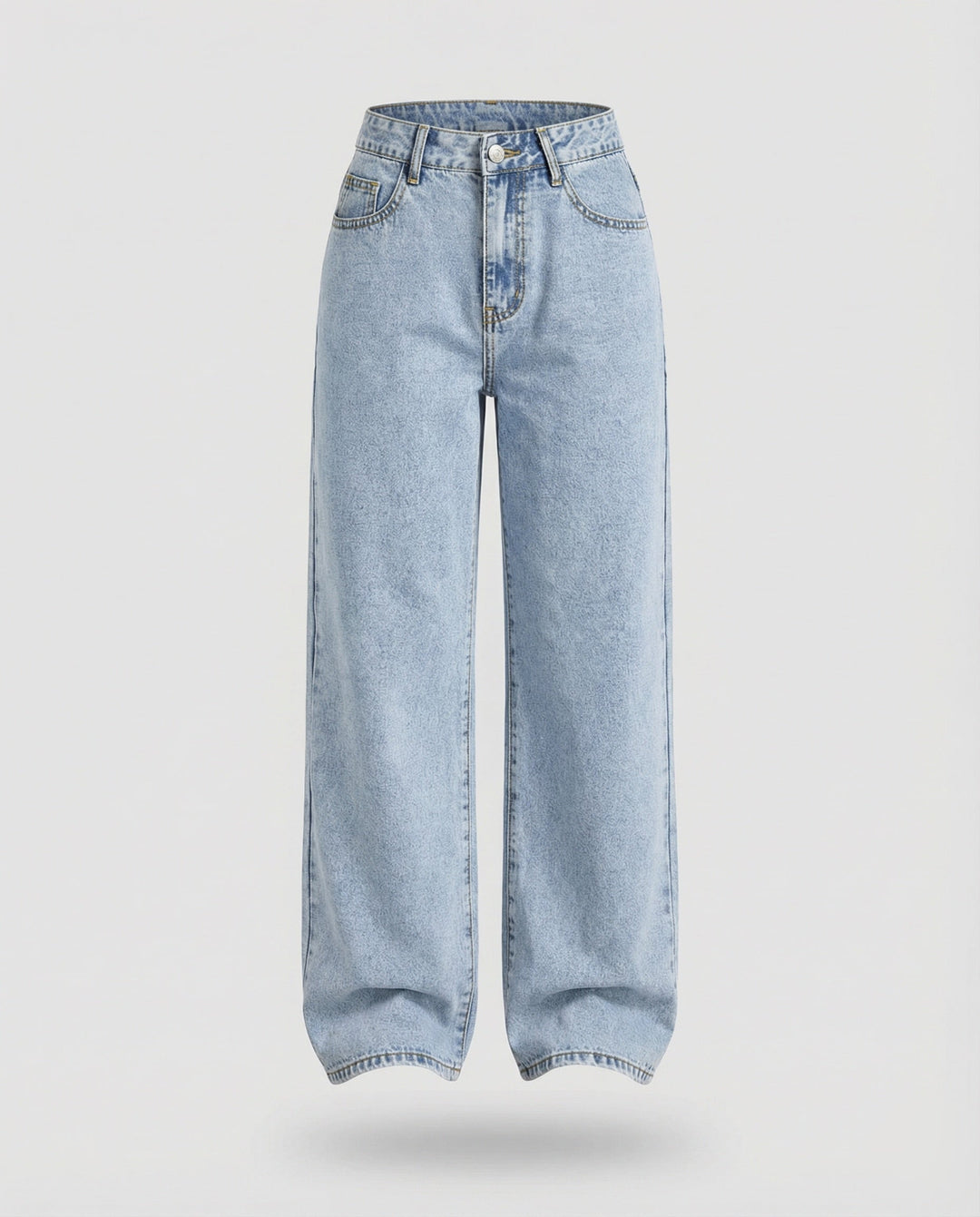 Retro Damen Jeans mit hoher Taille & weitem, ausgestelltem Bein – perfekt für einen stylischen Auftritt.