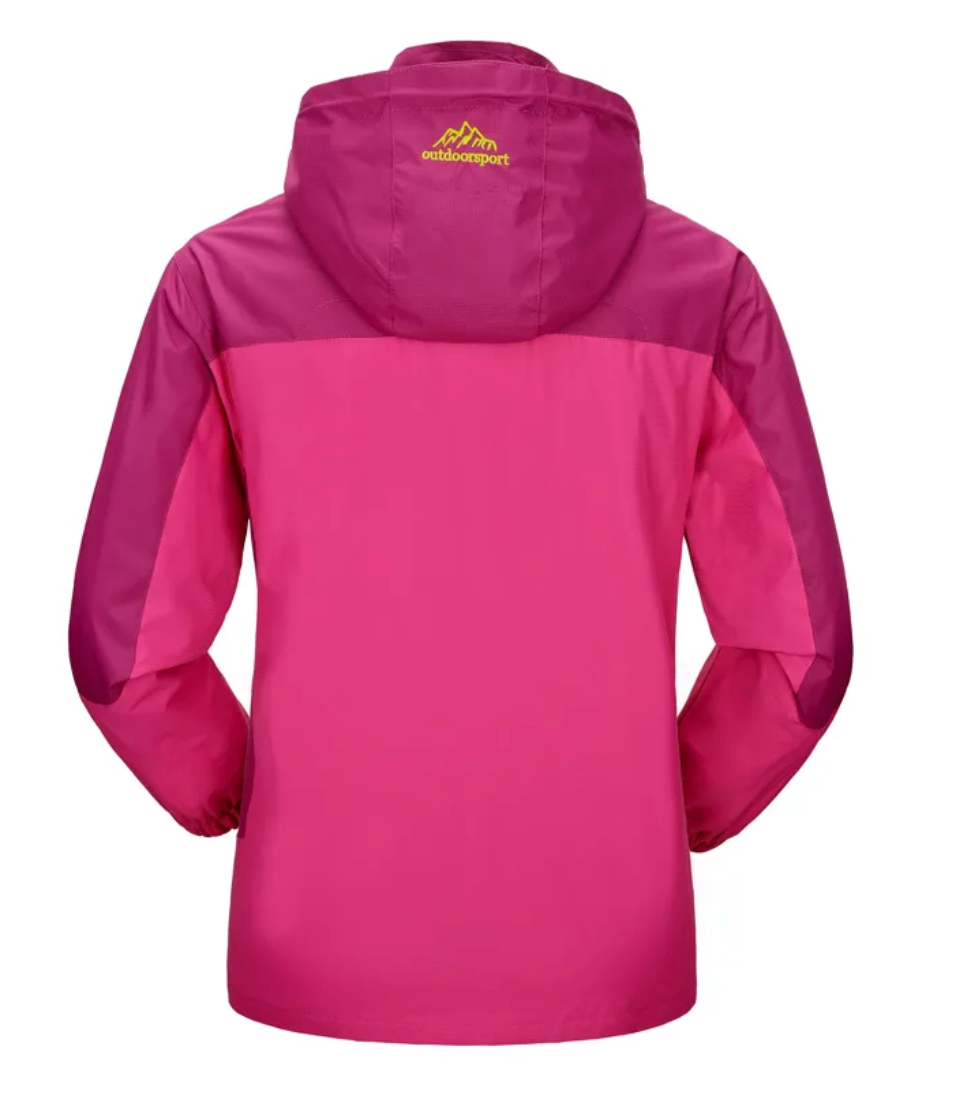 Damen Wanderjacke, stilvoll & wetterfest, atmungsaktiv für Outdoor-Abenteuer.