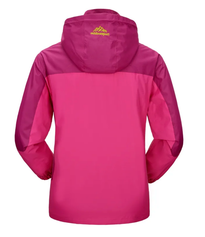 Damen Wanderjacke, stilvoll & wetterfest, atmungsaktiv für Outdoor-Abenteuer.
