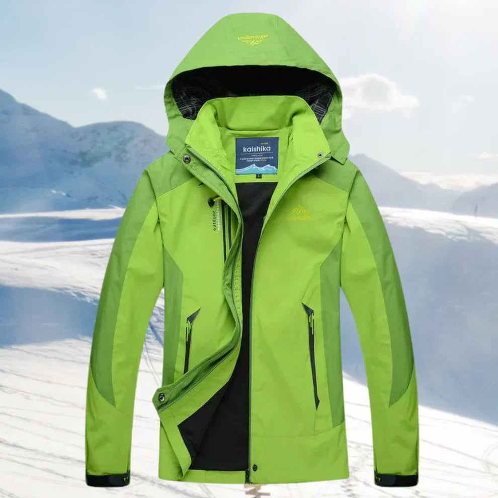 Zusammenfaltbare, leichte Damen Reisejacke: wasserdicht, atmungsaktiv und ideal für Outdoor und Sport.