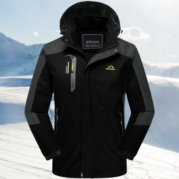 Kapuze der wasserdichten Damen Sportjacke, wind- & wetterfest, ideal für Skiwear und Outdoor-Aktivitäten.