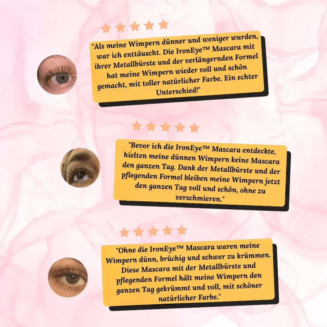 Hochwertige Damen Wimperntusche: Wasserfest, klumpenfrei, langanhaltend für Volumen und präzise Definition.