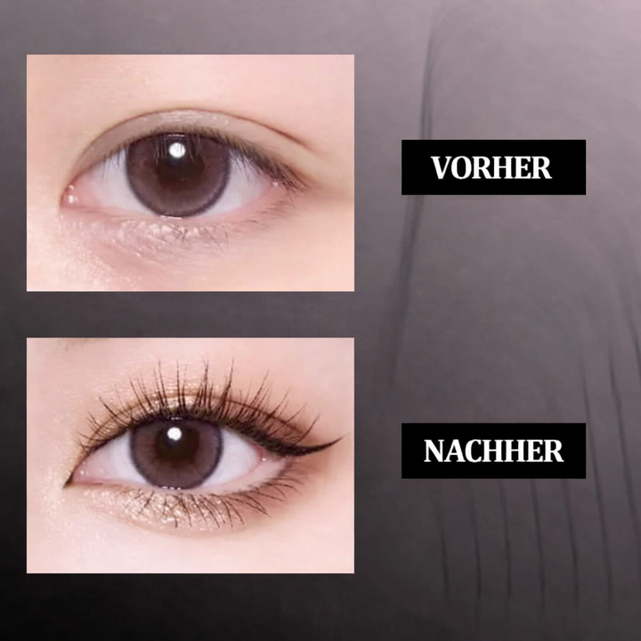 Schwarze wasserfeste Mascara Tube für Damen. Kosmetik für langanhaltende Wimpern mit Volumen und Definition.