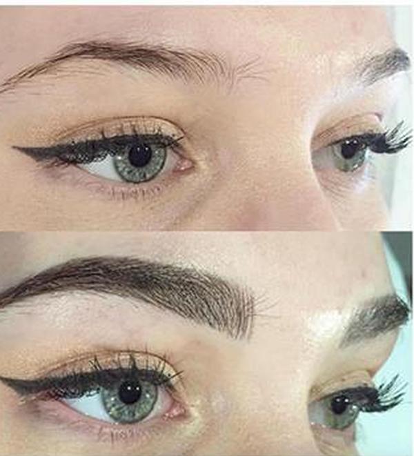 Langanhaltender Microblading-Augenbrauenstift für volle, natürlich aussehende Damenbrauen.