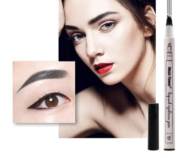 Natürlicher Look: wasserfester Microblading-Augenbrauenstift für Damen, leicht anzuwenden.