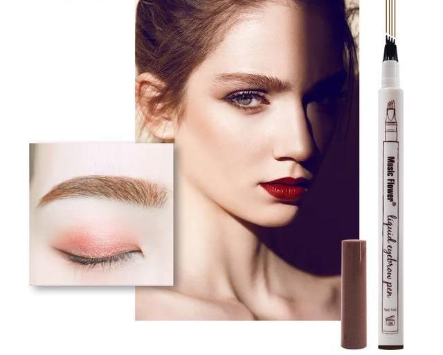 Wasserfester Damen-Augenbrauenstift mit Microblading-Effekt für präzise Linien.