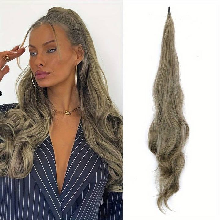 Wrap-Around Pferdeschwanz für Damen: Natürliche Haarverlängerung mit Volumen. Perfekt für schnelle Frisuren.