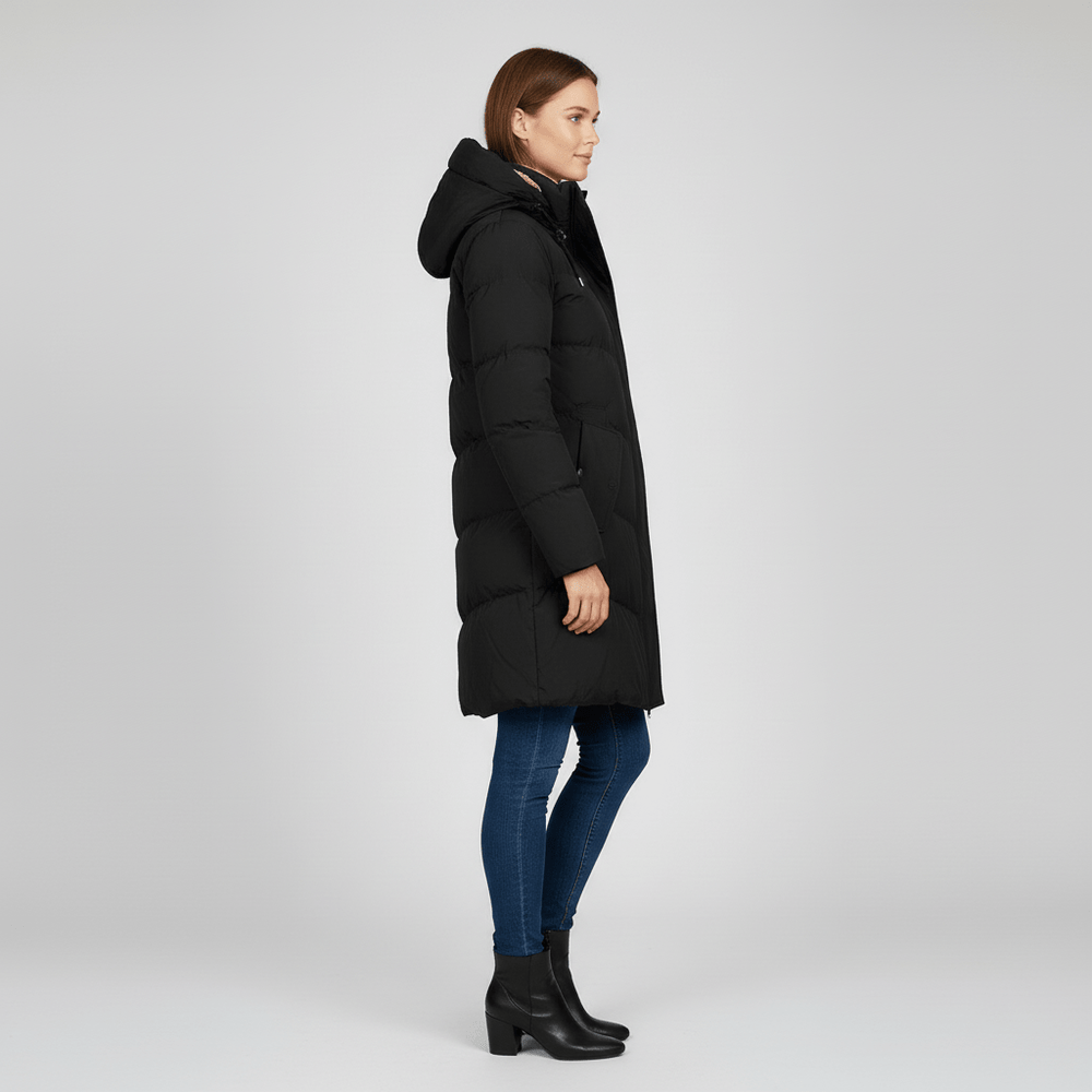 Warmer Damen Kapuzenparka für Winter und Freizeit. Komfortable Winterjacke schützt zuverlässig vor Kälte.