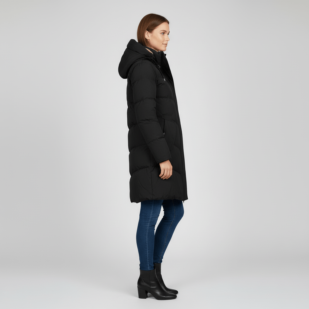 Warmer Damen Kapuzenparka für Winter und Freizeit. Komfortable Winterjacke schützt zuverlässig vor Kälte.