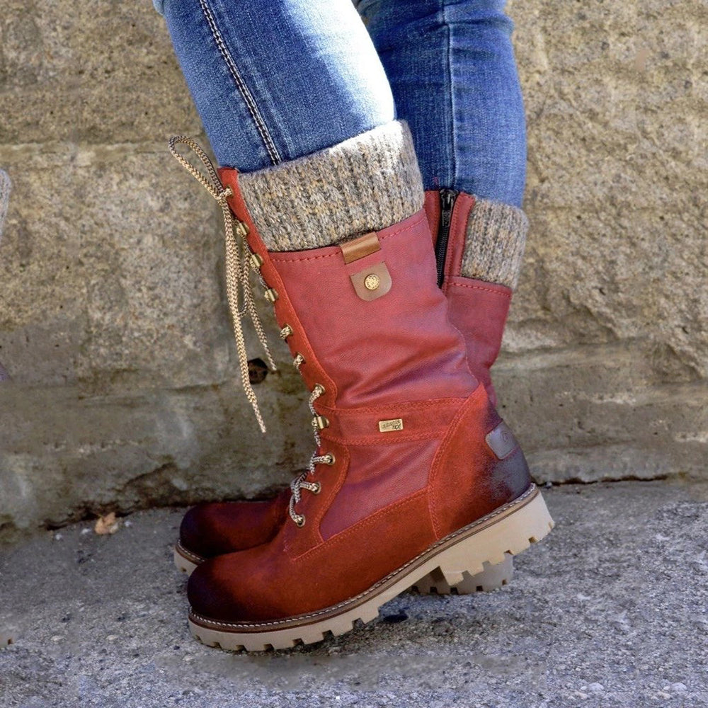 Hohe Damen Winterstiefel Nora: stilvolle, warme & rutschfeste Schuhe für optimalen Komfort im winterlichen Alltag.