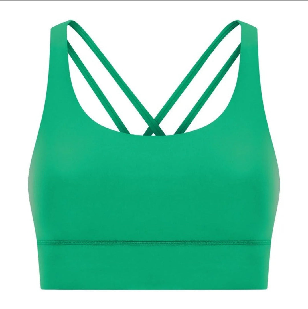 Nahtloser Damen Sport-BH, schnelltrocknend, bequem, perfekt für Workout im Sommer.