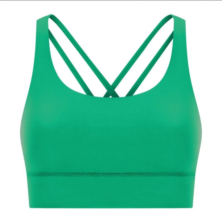Nahtloser Damen Sport-BH, schnelltrocknend, bequem, perfekt für Workout im Sommer.