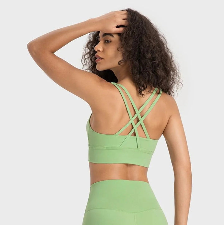 Komfortabler Yoga-BH für Damen, atmungsaktiv & stahlfrei, perfekt für Workout.