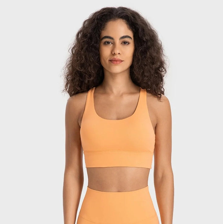 Schnelltrocknender Damen Sport-BH, nahtlos & bequem, für Yoga & Fitness im Sommer.