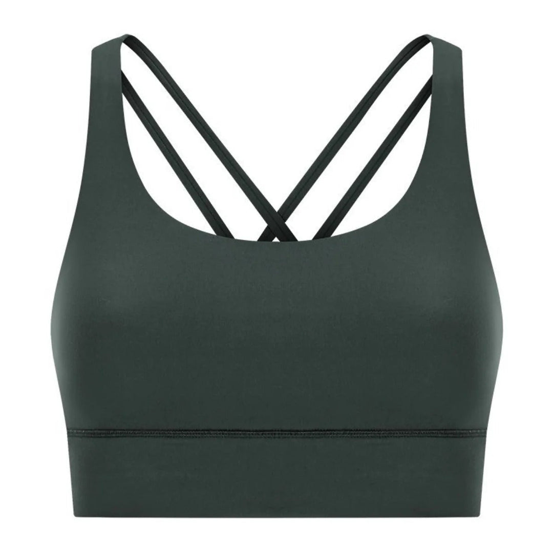 Stahlfreier & atmungsaktiver Damen Sport-BH, perfekt für Yoga & Workout im Frühling.