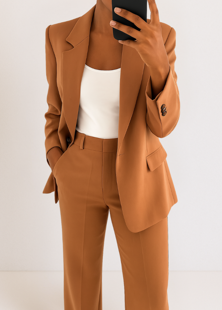 Damen Zweiteiler Sofie: zeitloses Design für elegantes Alltagsoutfit. Komfortables Set, vielseitige Damenmode.