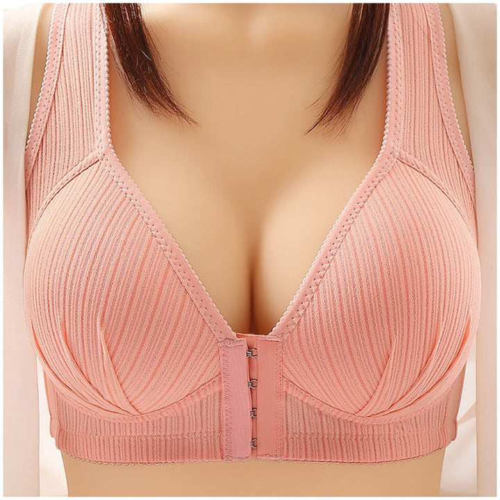 Damen Plus-Size Push-up-BH mit Frontverschluss für Komfort & Halt, ideal für den Alltag.