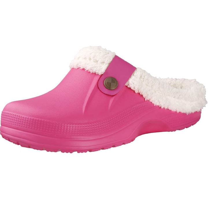 Vielseitige Unisex Winter Clogs, warm und wasserdicht, perfekt als Hausschuhe.
