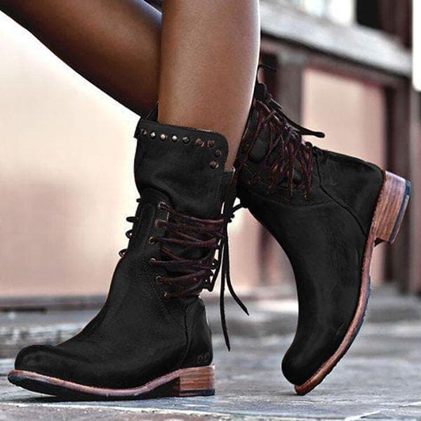 Klassische Vintage Damenstiefel, halbhoh, schicke Stiefeletten & bequeme Damenschuhe für jeden Tag.