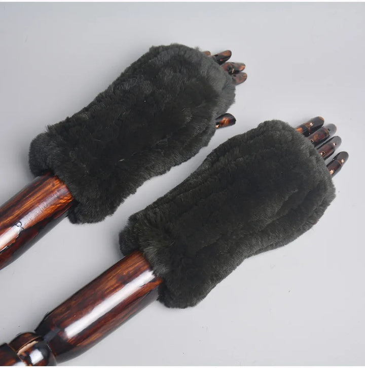 Warme fingerlose Handschuhe, Damen-Accessoire für Herbst & Winter, als Geschenkidee.