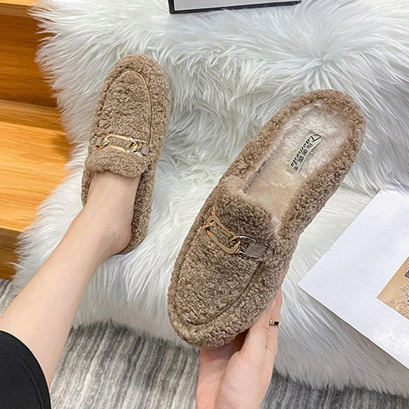Ultra-bequeme Damen Winter Loafer, kuschelige Hausschuhe für Damen, ideal für warme Füße im Winter.