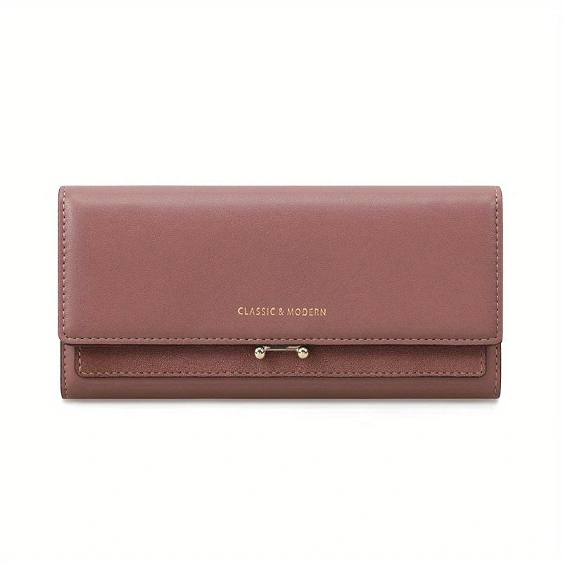 Geräumige Damen Geldbörse mit vielen Fächern, stilvolles Portemonnaie und Clutch, ideal als Organizer.
