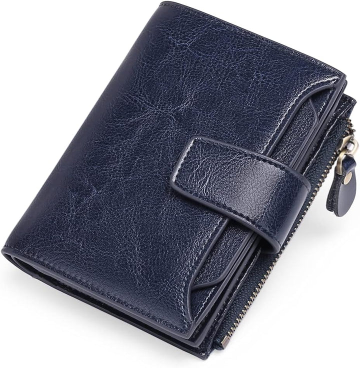 Stilvolles Portemonnaie unisex, kurz, braun, mit RFID-Schutz. Perfektes Geschenk.