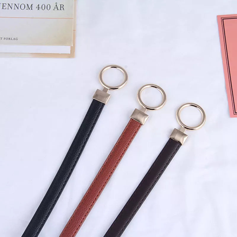 Eleganter Damen Bund Gürtel in Braun. Minimalistisch & modisch, perfekt für Hosen & Kleider.