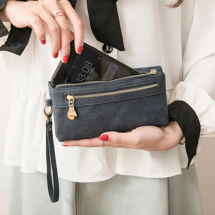 Elegante lange Umschlag Clutch Geldbörse für Damen. Stilvolles Mode Accessoire & Portemonnaie.
