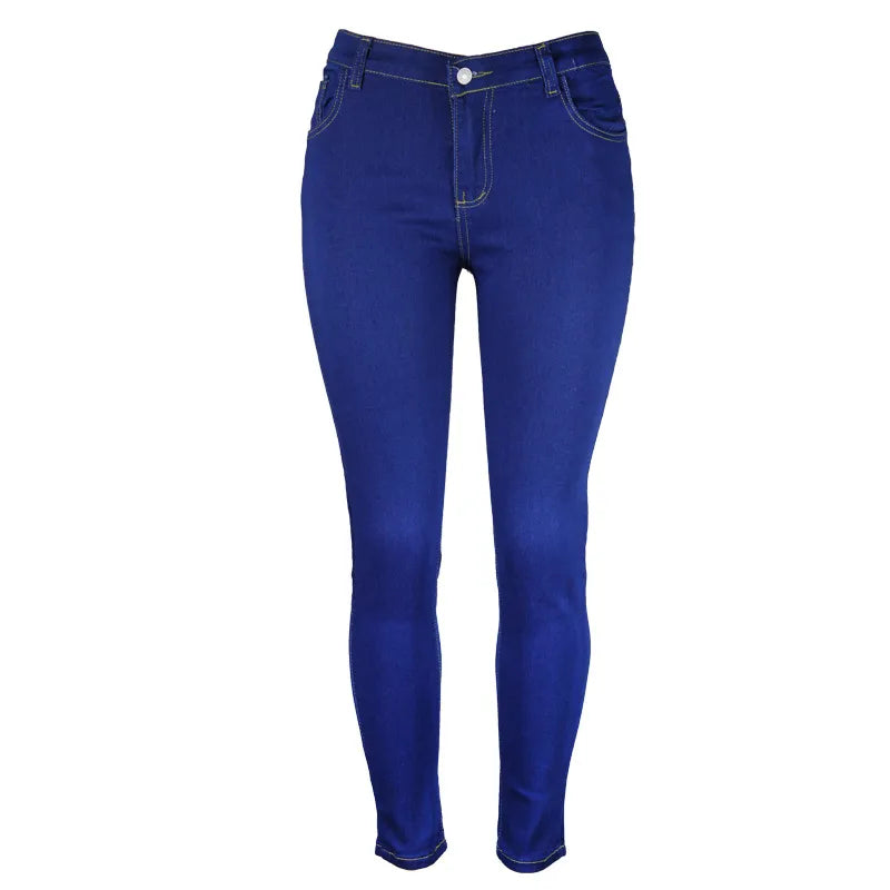 Zeitlose Röhrenjeans für Damen in Übergröße, mit Stretch und hohem Bund, ideal für modebewusste Frauen.