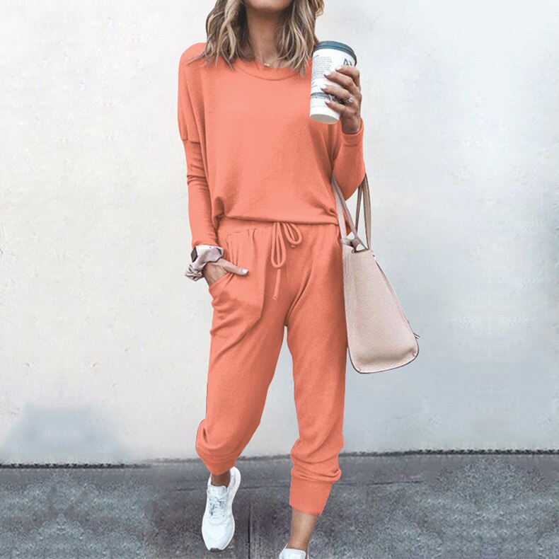 Eleganter Damen Freizeitanzug, zweiteiliges Set für Frauen, modische Loungewear mit hohem Komfort.