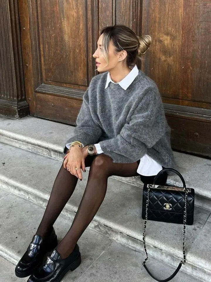 Moderner, kuscheliger Herbst- und Winterpullover "Luna" für Damen, bequem & schick.