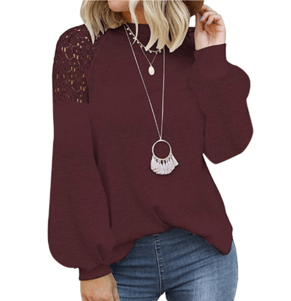Warmer Damen Langarm Pullover, Loose-Fit Stil. Ein Must-have für entspannte Herbst-Winter-Looks.