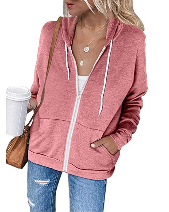 Komfortabler Damen Hoodie Mila, atmungsaktiv, mit Reißverschluss für sportliche Freizeit.
