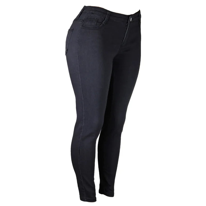 Bequeme Plus Size Damenjeans, Röhrenjeans mit hohem Bund und Elasthan für maximale Bewegungsfreiheit.
