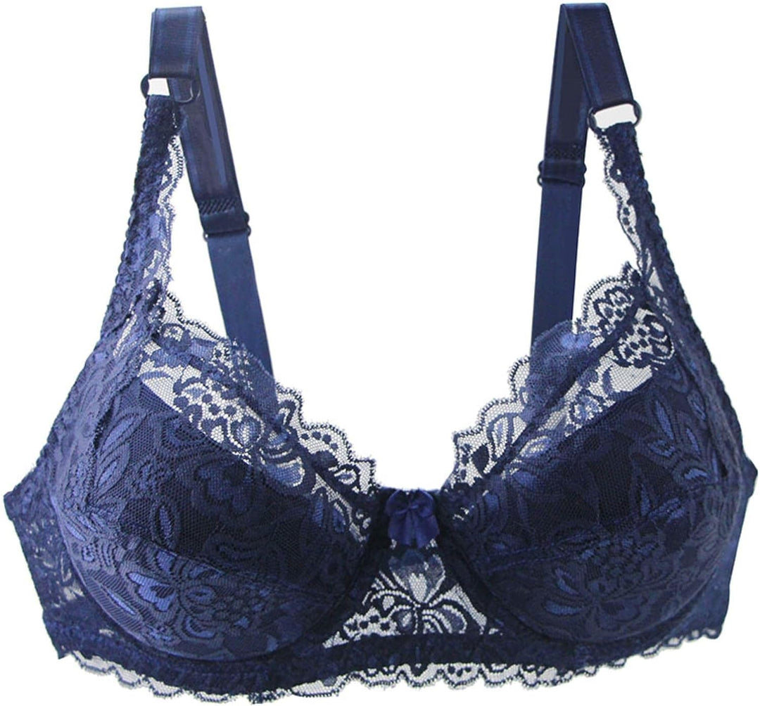 Spitzen-BH für Damen in Übergröße, weiche Spitze, Push-up Effekt, mit Bügeln für optimalen Halt.