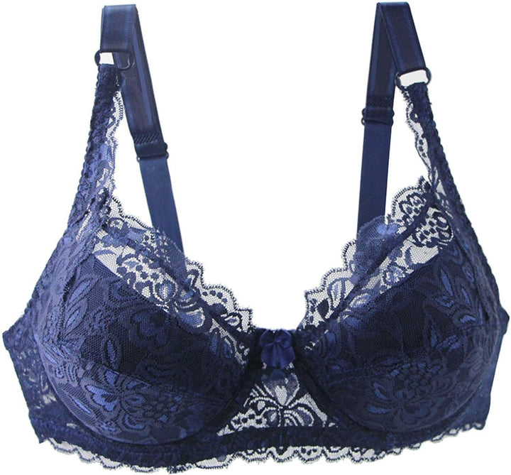 Spitzen-BH für Damen in Übergröße, weiche Spitze, Push-up Effekt, mit Bügeln für optimalen Halt.