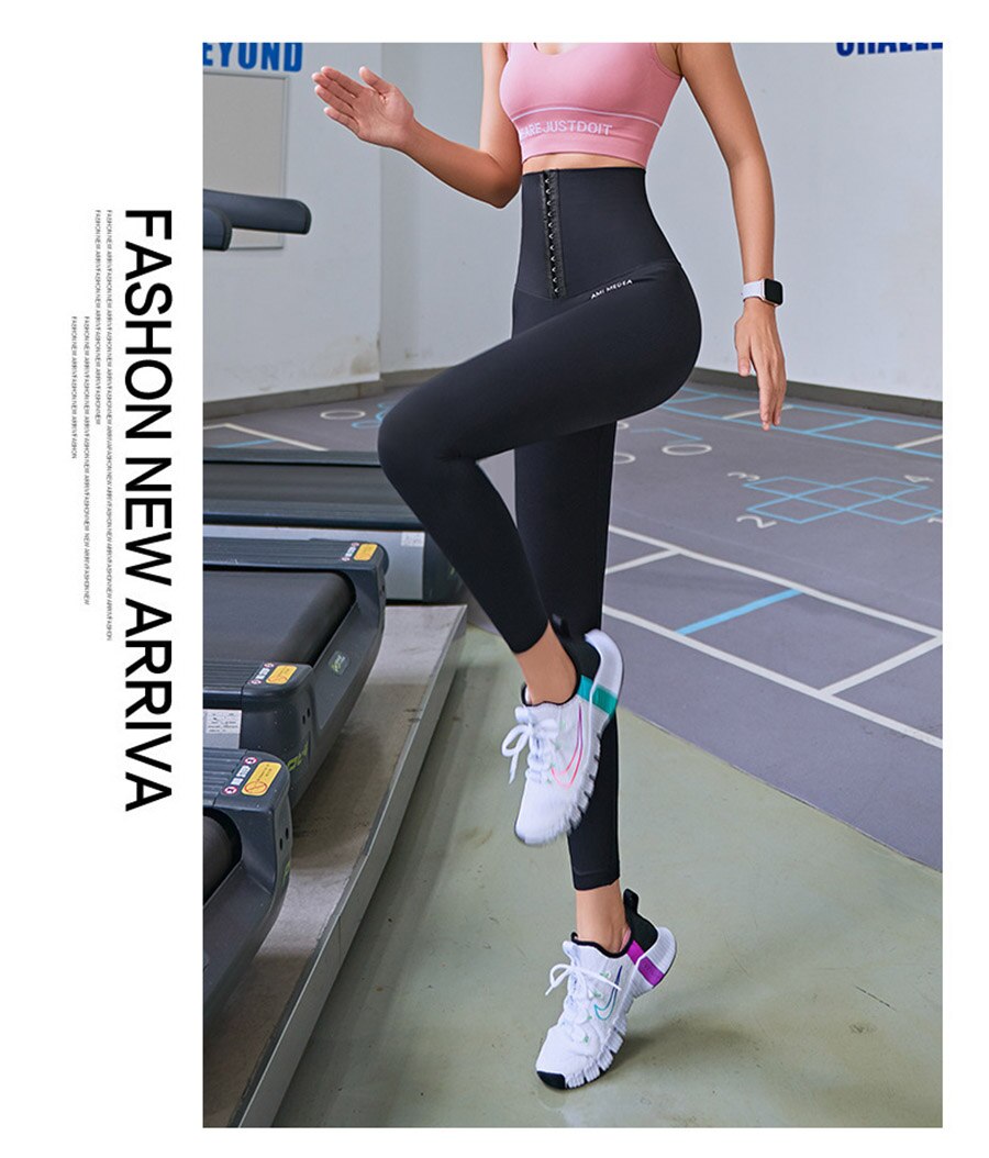 Schwarze Damen Kompressions-Leggings für Sport & Regeneration, mit Muskelunterstützung.