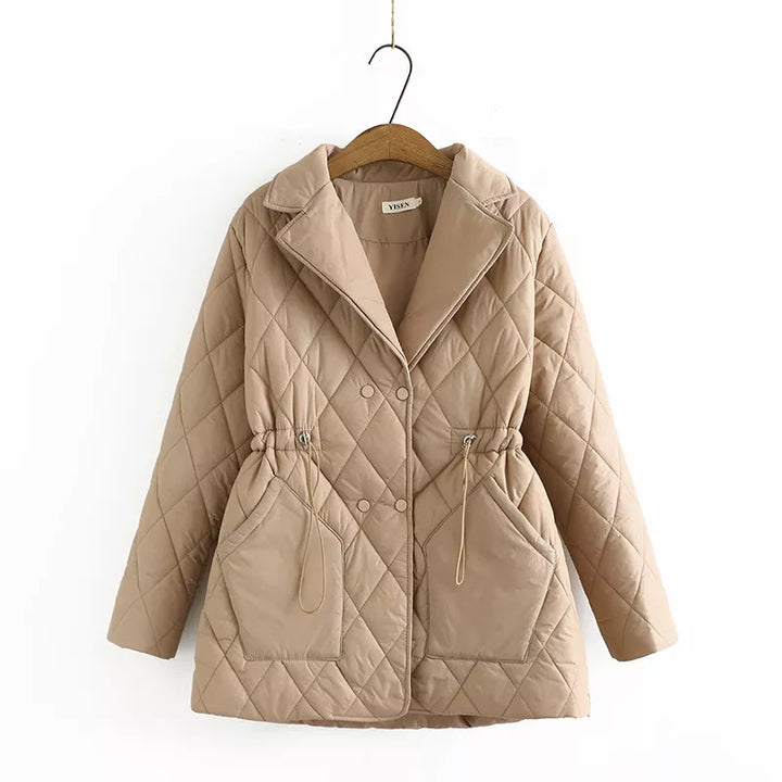 Damen wattierte Jacke in großen Größen, elegant gemustert für Herbst/Winter. Warm, modisch, Übergröße.
