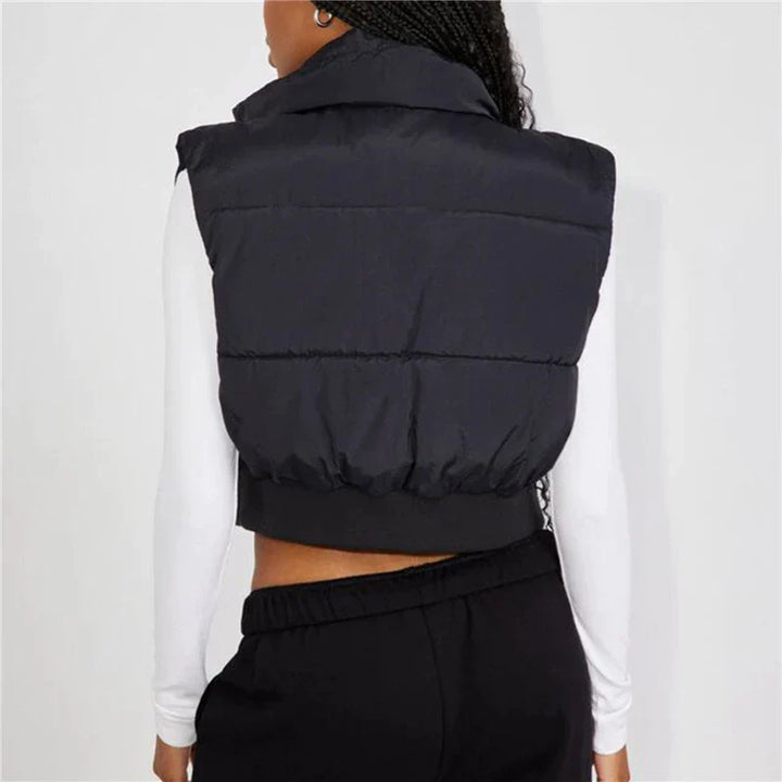 Warme Damen Puffweste Nina, gesteppt, stilvoll und komfortabel für kühle Tage.