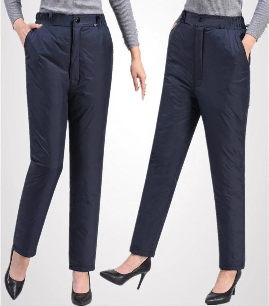 Bequeme warme Damenhose in Übergröße, gerader Schnitt für optimalen Komfort im Winter.