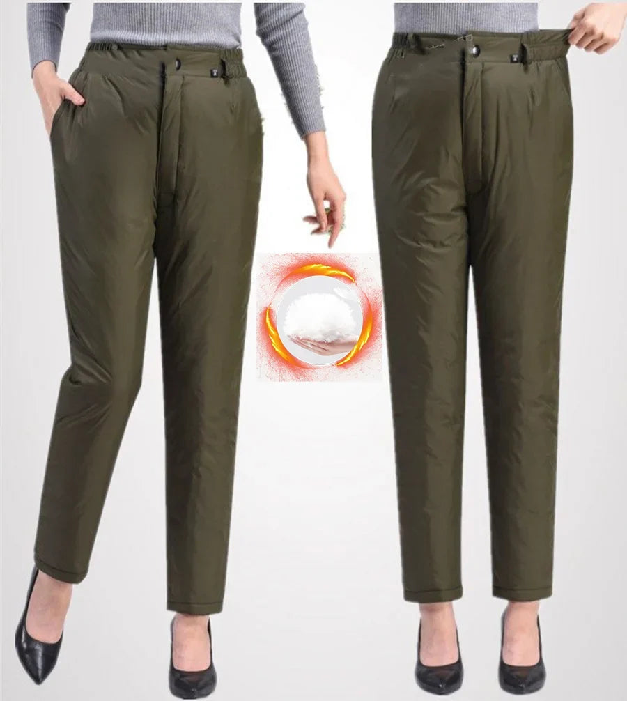 Komfortable Winterhose für Mollige, gerader Schnitt, warm & stilvoll für Herbst/Winter.