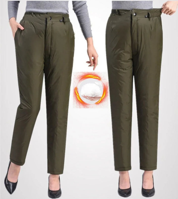 Komfortable Winterhose für Mollige, gerader Schnitt, warm & stilvoll für Herbst/Winter.