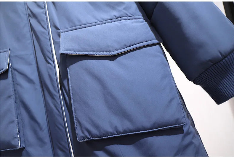 Modische Winterjacke Damen lang, Übergröße, ideal für Freizeit & Outdoor.