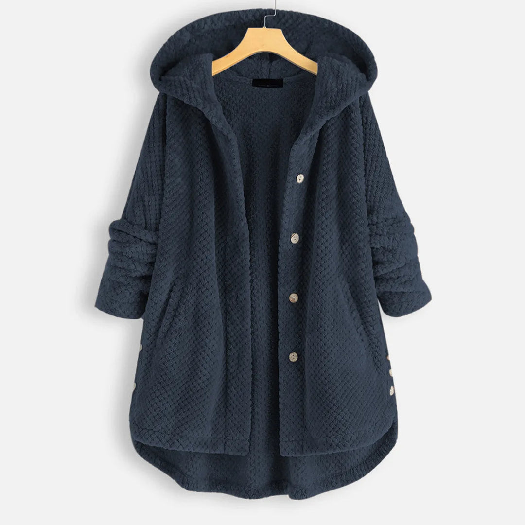 Damen Winterjacke Übergröße mit Kapuze, bequeme und funktionale Wintermode.
