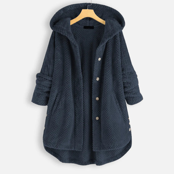 Damen Winterjacke Übergröße mit Kapuze, bequeme und funktionale Wintermode.