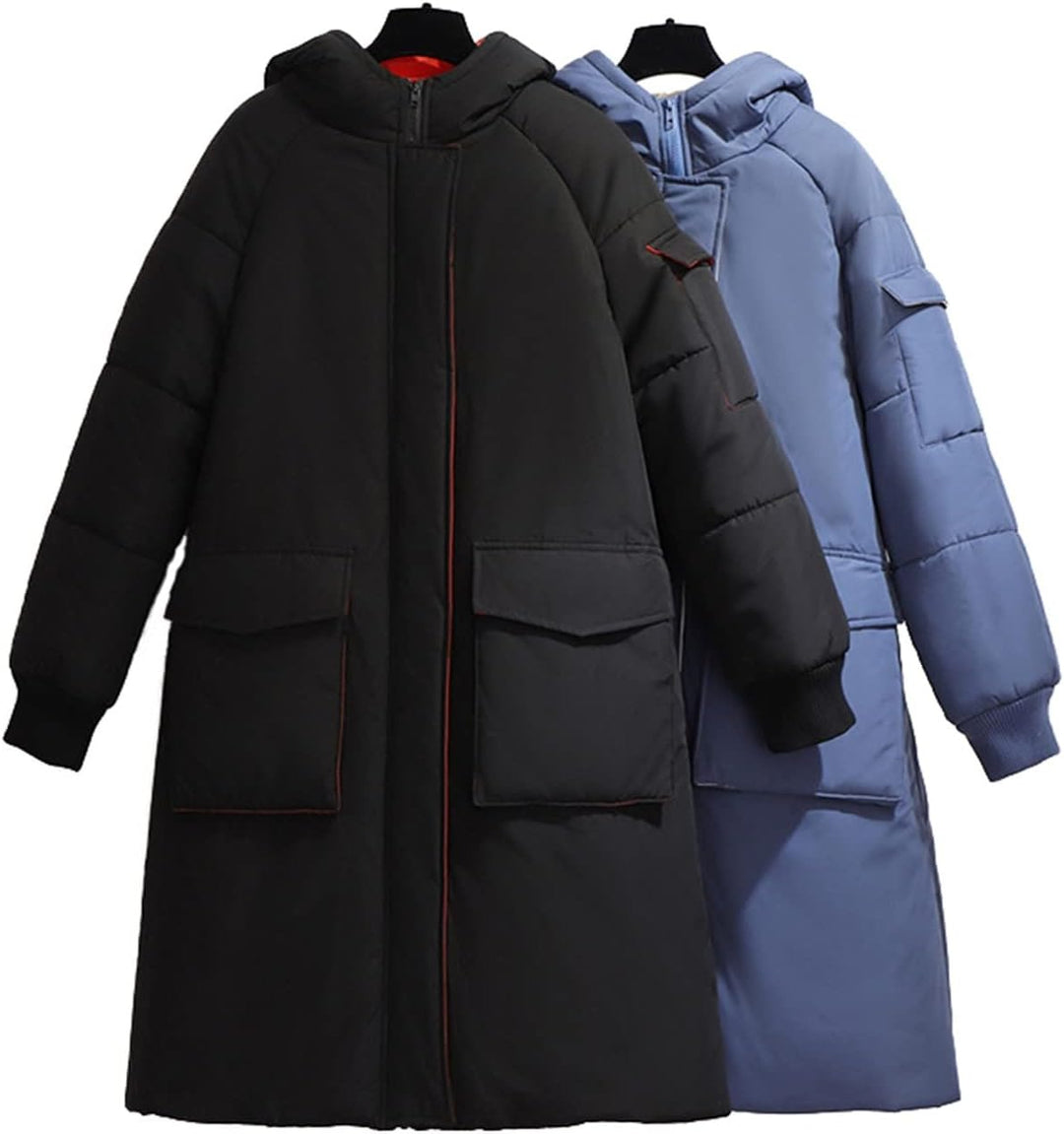 Damen Winterkleidung: Lange Pufferjacke Übergröße, warm & zeitlos.