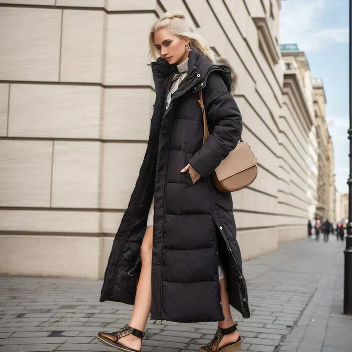 Warme & modische Damen Winterjacke, langer Puffer-Mantel, perfekt für den Winter.