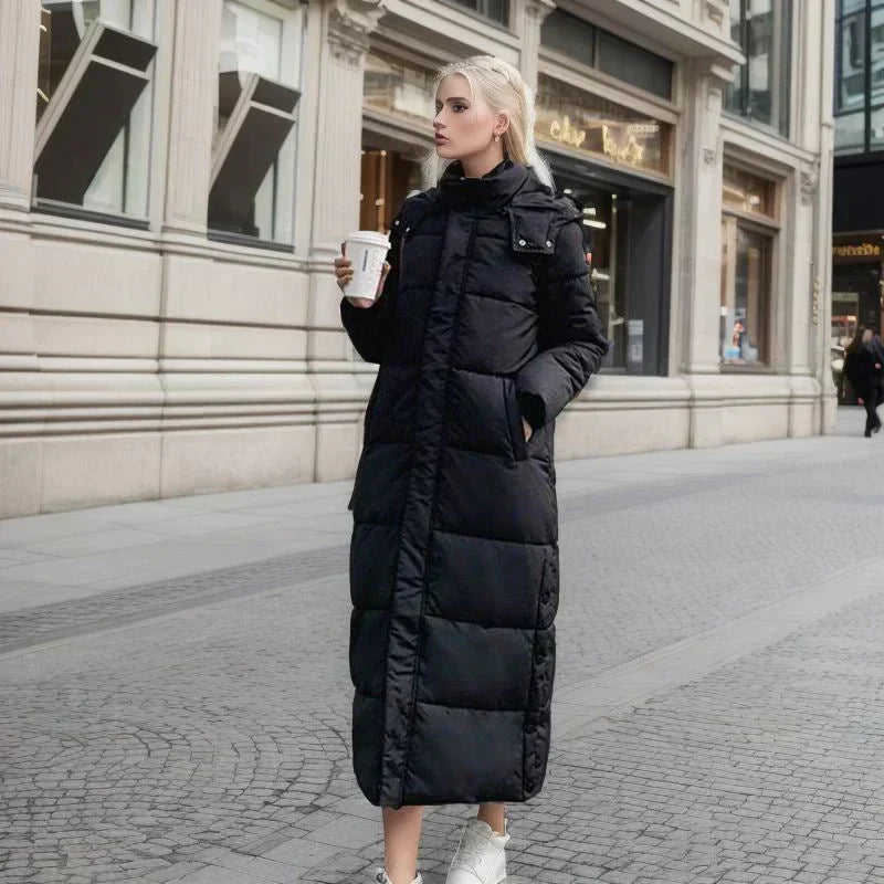 Lange Damen Winterjacke, Pufferjacke für kalte Tage, warm & elegant.